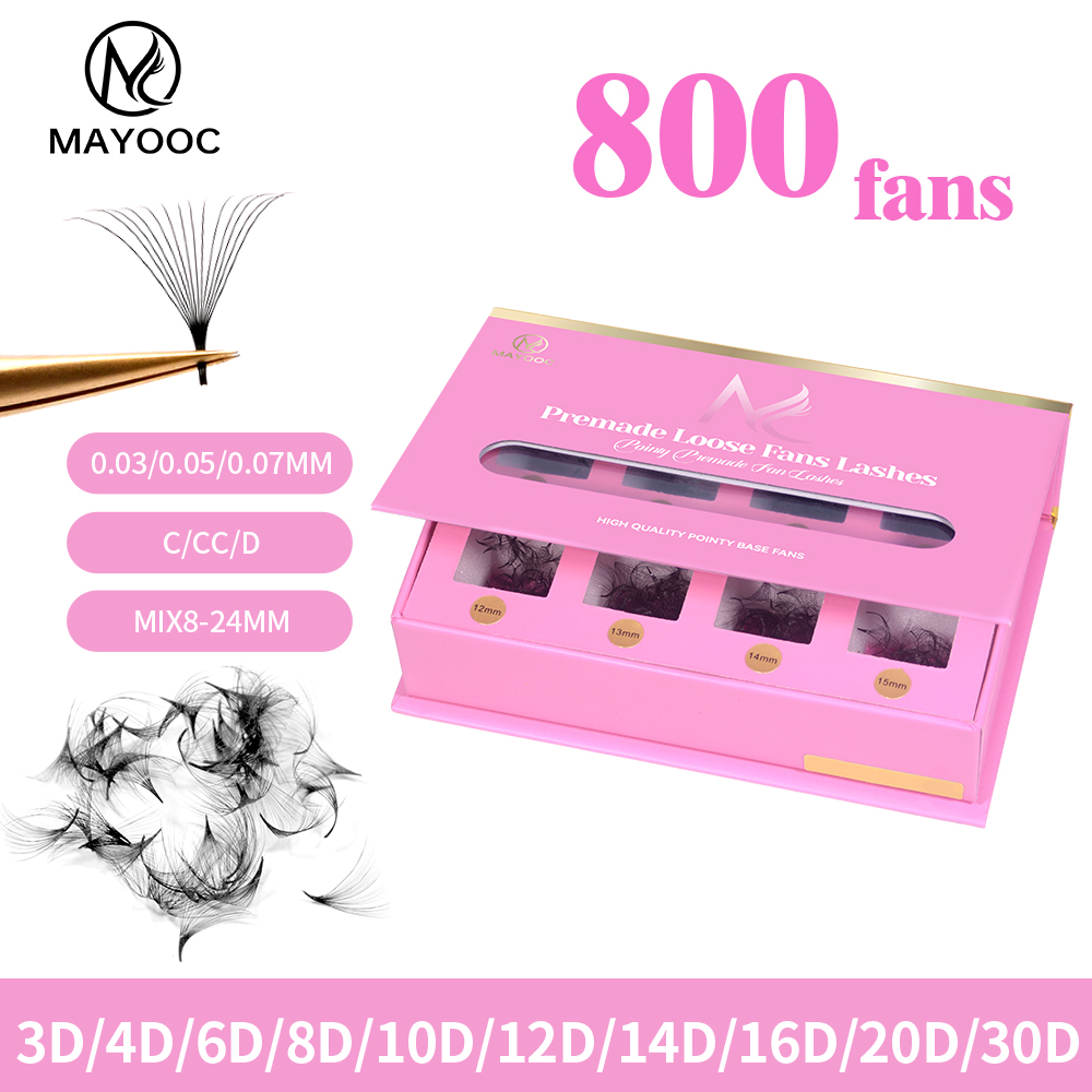Eyelash Extension Logo - MAYOOC 800Fans Gevşek Yelpaze Kirpikler Kirpik