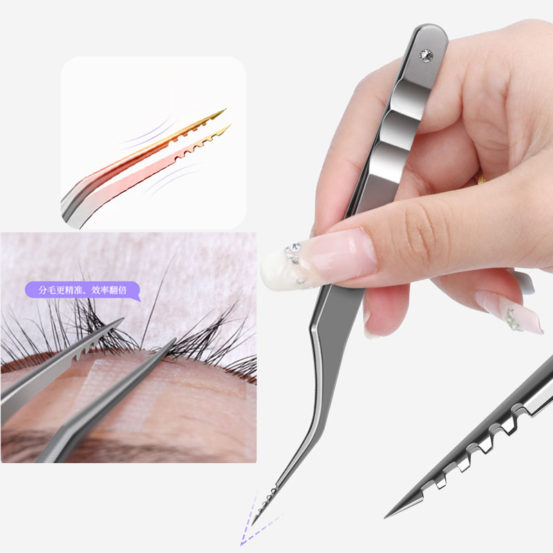 Eyelash Extension Equipment - Paslanmaz Çelik Isıl İşlemli Kirpik Cımbızı