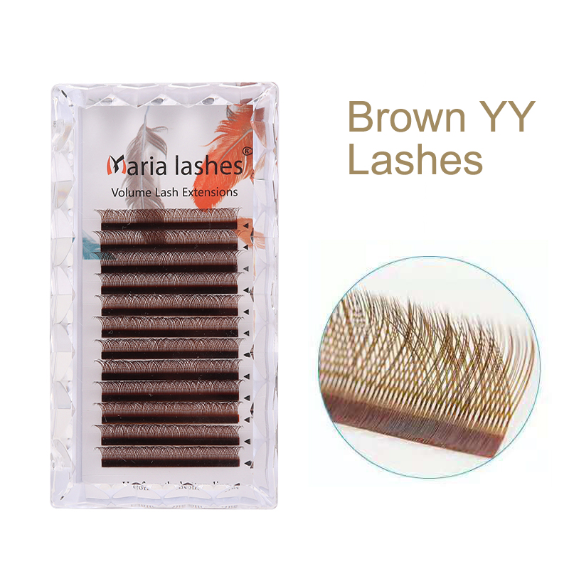 Eyelash Extension Logo - MARIA Brown YY Şekilli Kirpik Renkli