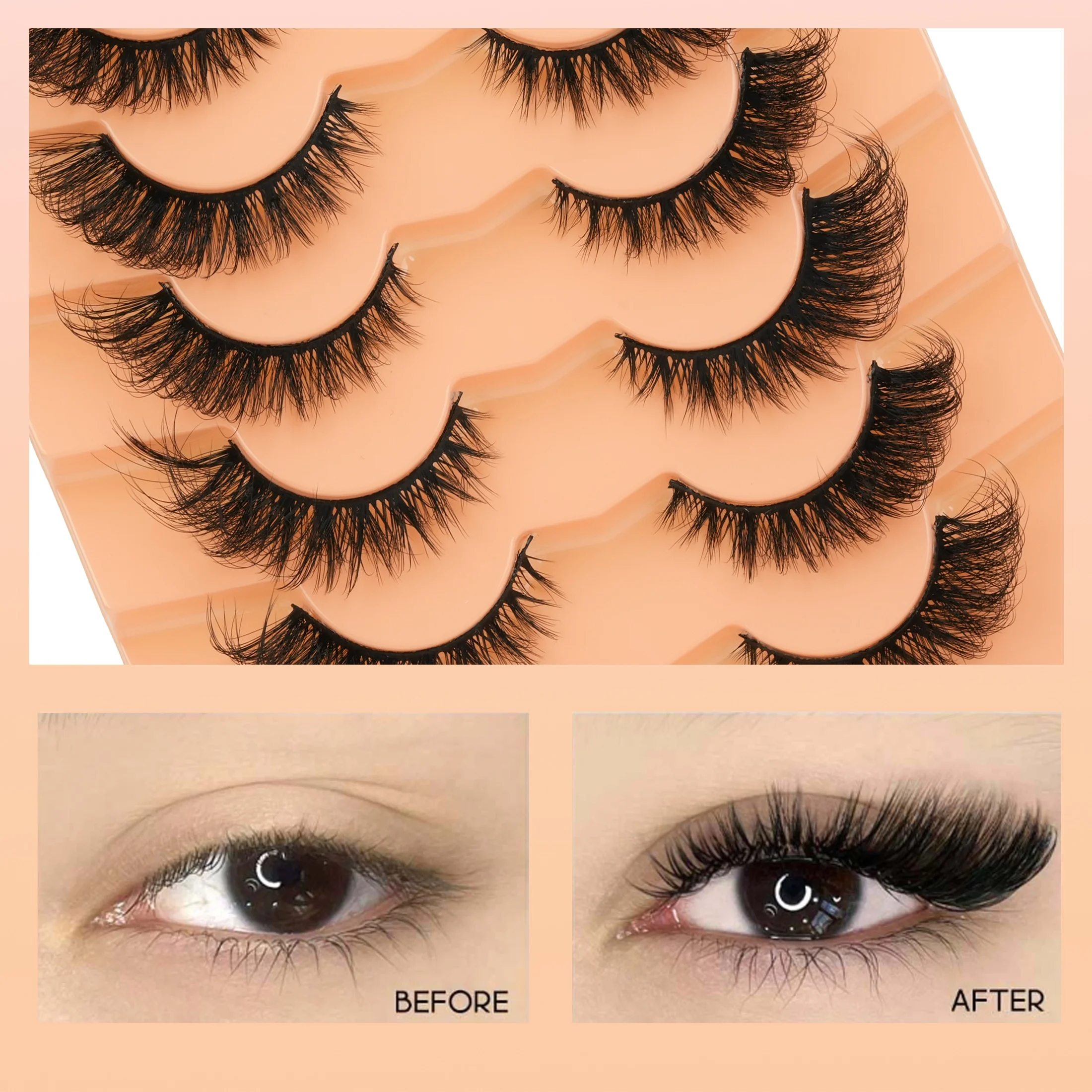 7 Çift Yumuşak, Hafif ve Dolgu - Faux Mink Lash incelemesi ve fiyatı