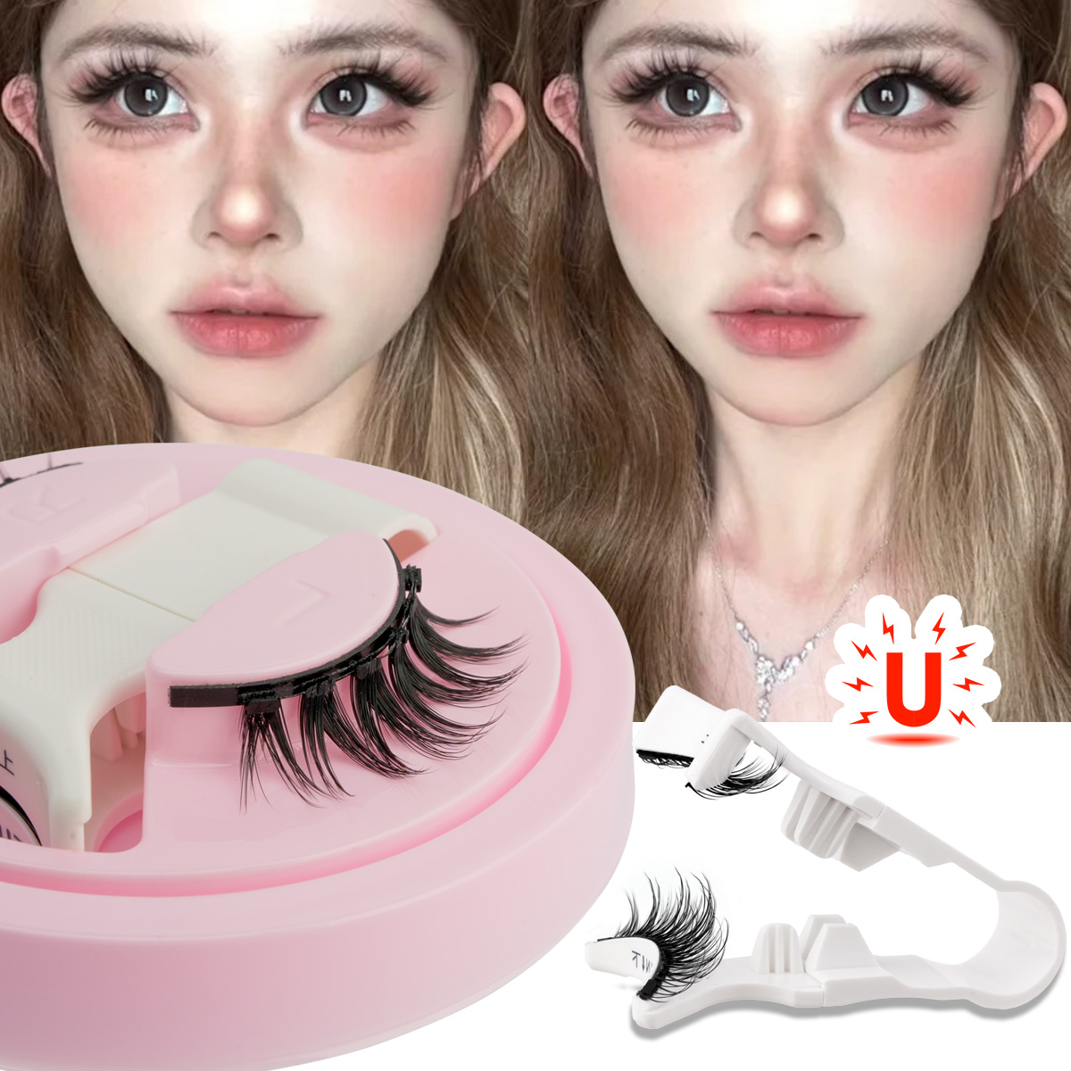 Yeni 1 Çift Manyetik Kirpikler - Faux Mink Lash incelemesi ve fiyatı