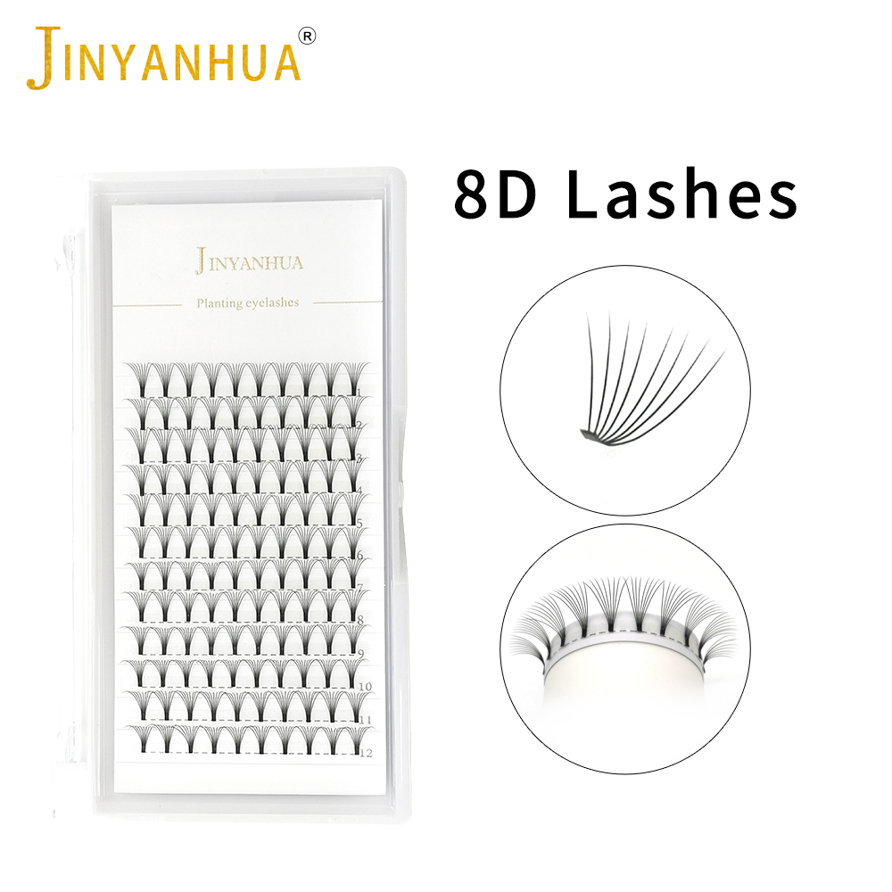 JINYANHUA 8D hayranları kirpik - Eyelash Extension Russian incelemesi ve fiyatı
